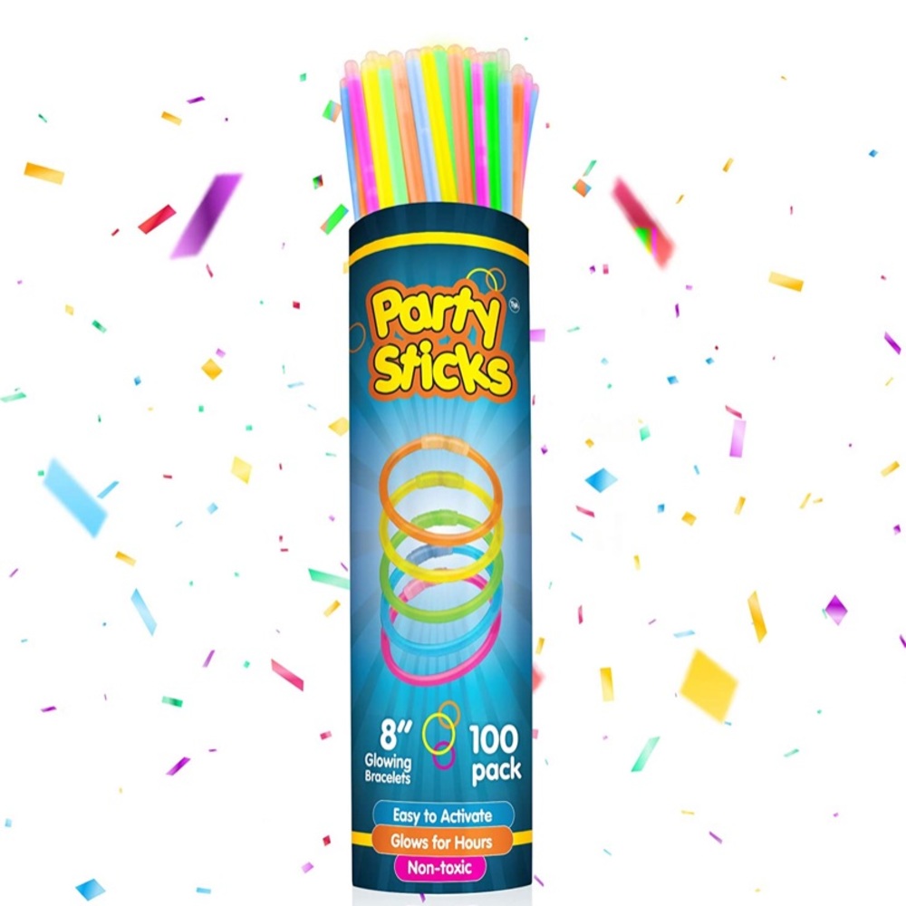 NWOT PartySticks Glow Sticks 100pk - 8”